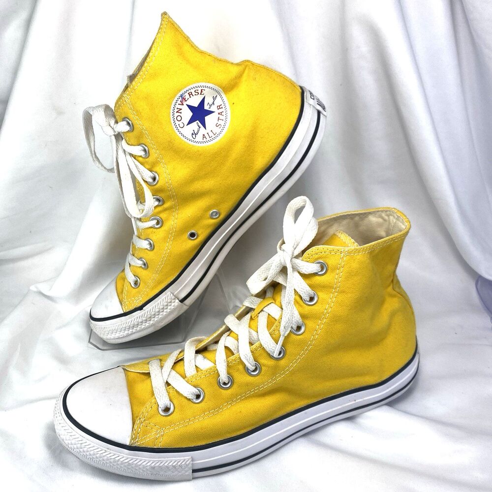 Converse Chuck Taylor All Star High Top Unisex, Yellow, Size Women's 12/Men's 10